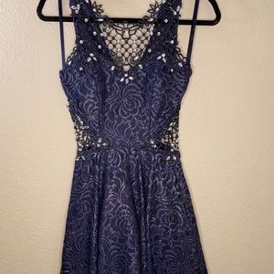 Jodi kristopher blue Lacey knee length dress